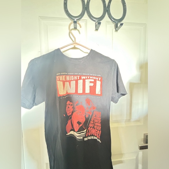 Unisex Graphic Tee, “The Night without Wifi” - Picture 6 of 10